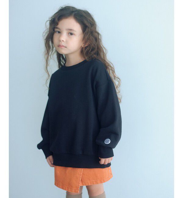 UNITED ARROWS green label relaxing「【WEB限定】裏毛 クルーネック プルオーバー / スウェット / トレーナー  / キッズ 100cm-160cm」|スウェット・ジャージ|BLACK