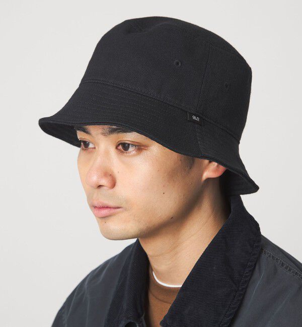 UNITED ARROWS green label relaxing「GLR ポリエステル サージ ロゴ ハット」|ハット|BLACK
