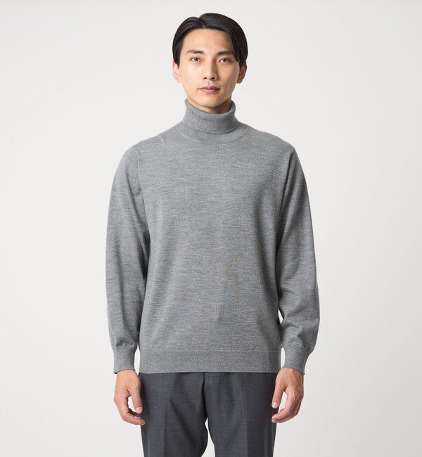 UNITED ARROWS green label relaxing「Super 120&rsquo;s ハイゲージ タートルネック ニット」|ニット・セーター|