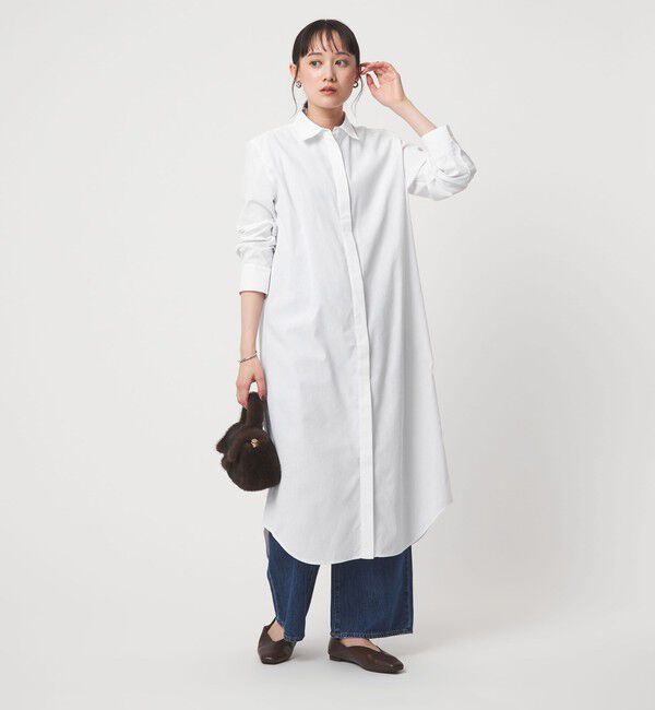 UNITED ARROWS green label relaxing「ニット ベスト &times; シャツ ワンピース セット」|ワンピース|