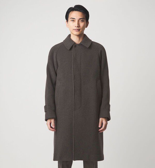 UNITED ARROWS green label relaxing「Ballis バリス モッサー バルカラー ブラウン ステンカラーコート」|ステンカラーコート|
