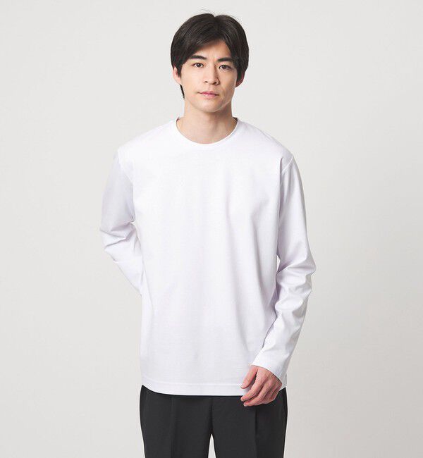 UNITED ARROWS green label relaxing「オーガニック コットン ポンチ クルーネック Tシャツ」|Tシャツ・カットソー|WHITE