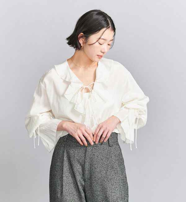 BEAUTY&YOUTH UNITED ARROWS「レーヨンコットンローン ラッフルシャツ」|シャツ・ブラウス|