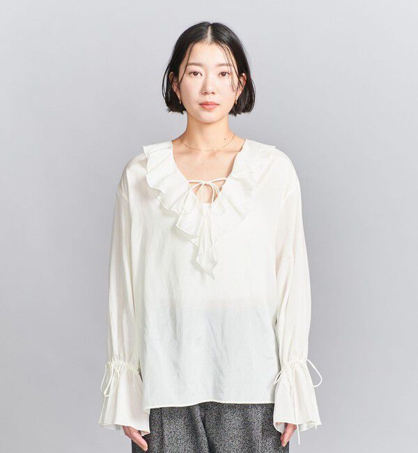 BEAUTY&YOUTH UNITED ARROWS「レーヨンコットンローン ラッフルシャツ」|シャツ・ブラウス|