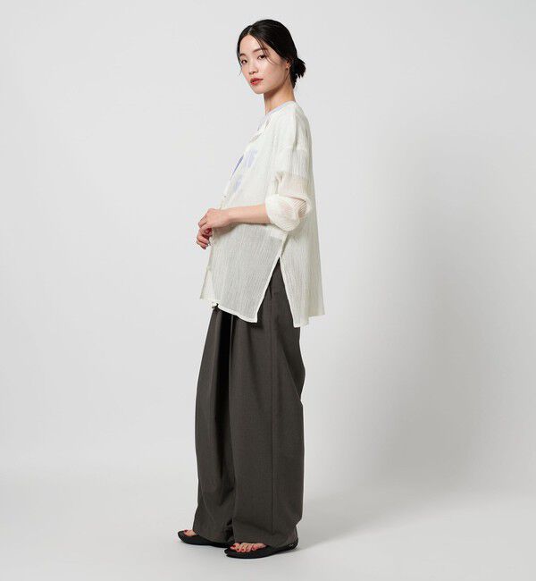 BEAUTY&YOUTH UNITED ARROWS「クレープ クルーネックカーディガン」|カーディガン|