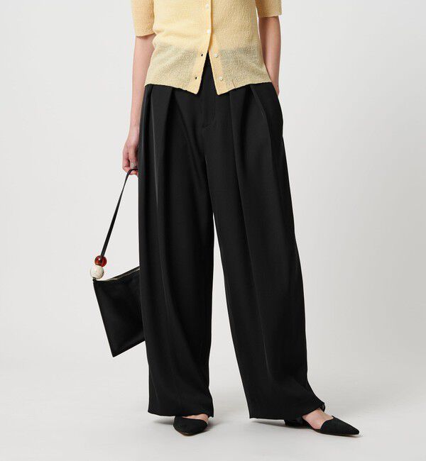 BEAUTY&YOUTH UNITED ARROWS「タックワイドパンツ」|その他|BLACK