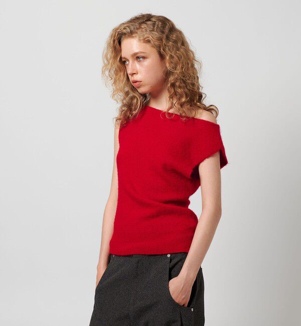 ATTISESSION「＜ATTISESSION＞ツイスト ショルダー ニットトップス」|ニット・セーター|