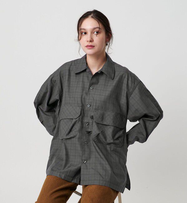 BEAUTY&YOUTH UNITED ARROWS「＜DAIWA PIER39＞オープンカラーシャツ」|シャツ・ブラウス|DK.GRAY