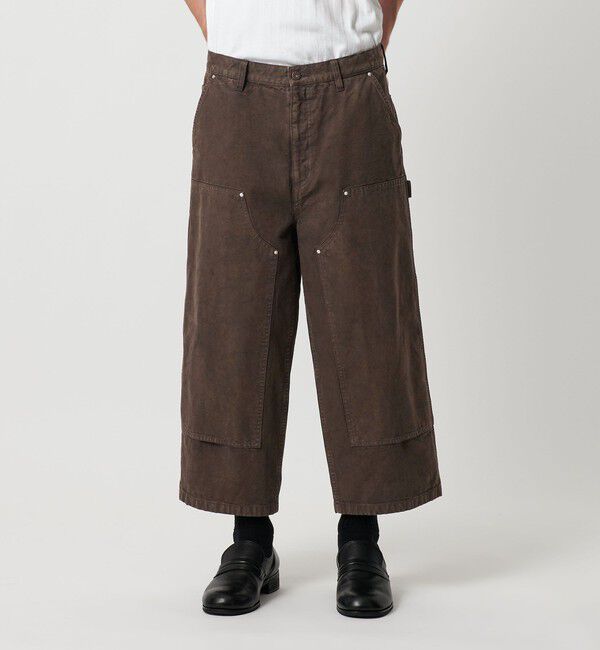 MONKEY TIME「ガーメントダイ ダック ダブルニー アンクル パンツ」|チノ|