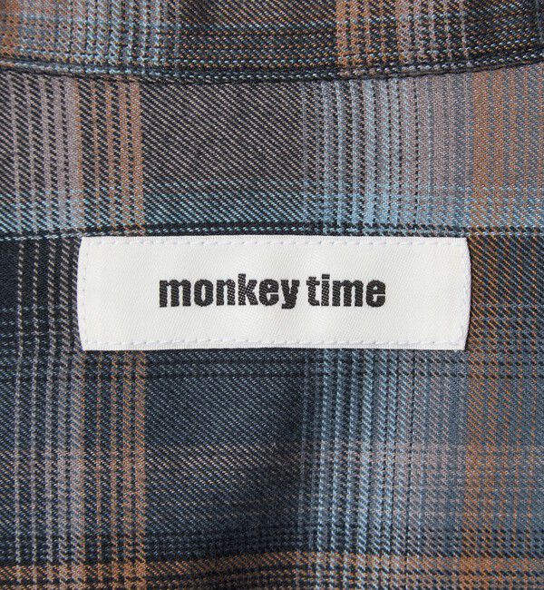 MONKEY TIME「ブラッシュド オンブレ チェック シャツ」|シャツ・ブラウス|
