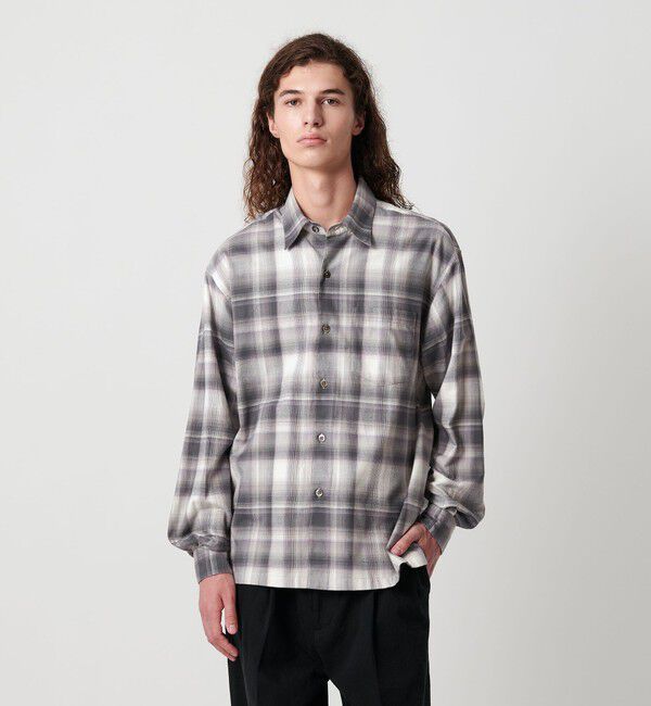 MONKEY TIME「ブラッシュド オンブレ チェック シャツ」|シャツ・ブラウス|