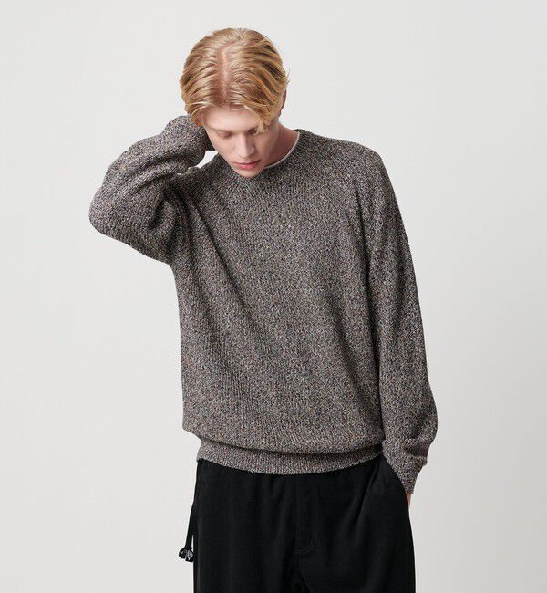 BEAUTY&YOUTH UNITED ARROWS「クリスプ アゼ スリーク クルーネック ニット」|ニット・セーター|