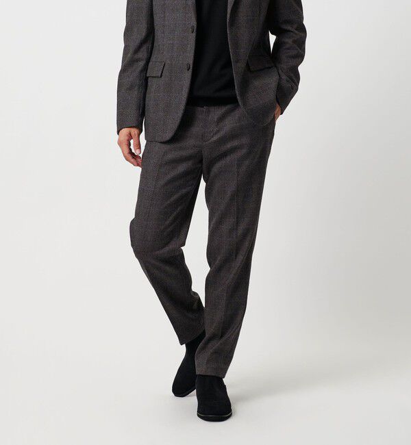 BEAUTY&YOUTH UNITED ARROWS「ストレッチ サキソニー ノープリーツ スリムパンツ セットアップ対応」|チノ|