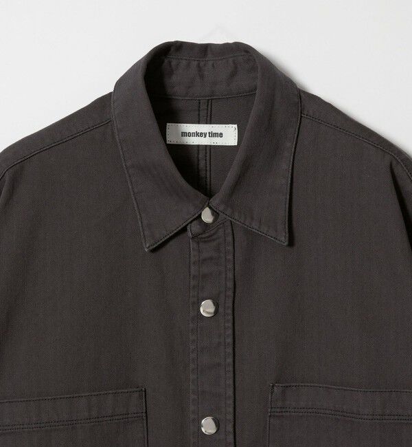 MONKEY TIME「ドビー ヘリンボーン ミリタリー シャツ」|シャツ・ブラウス|