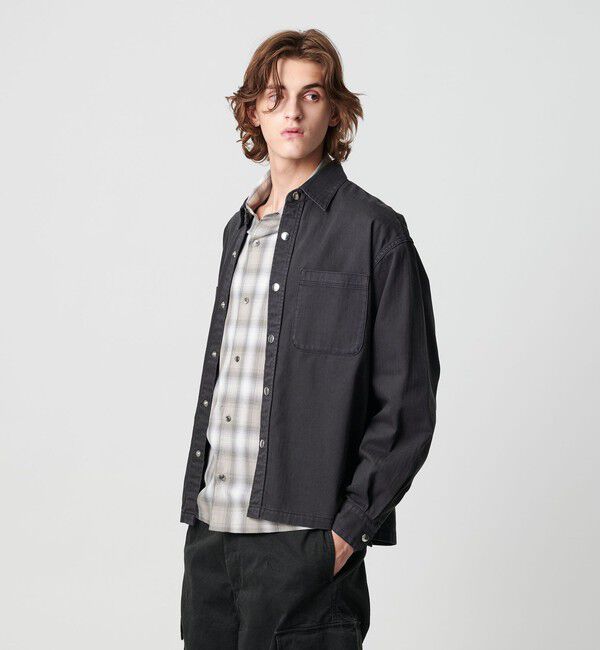 MONKEY TIME「ドビー ヘリンボーン ミリタリー シャツ」|シャツ・ブラウス|