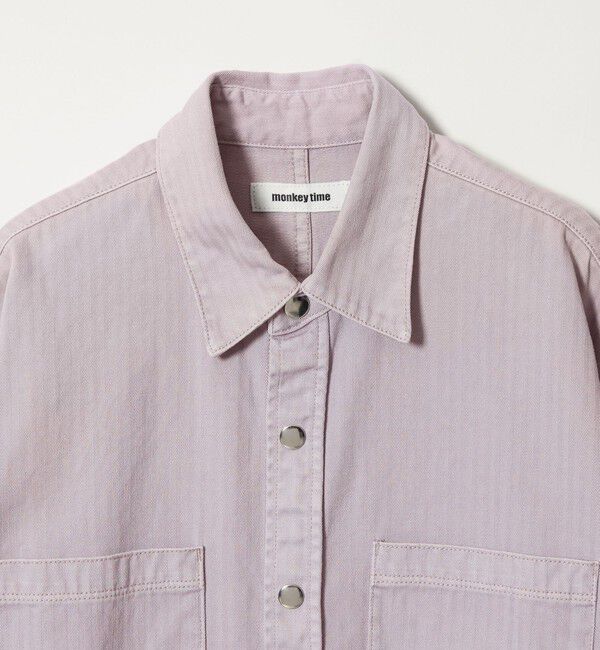MONKEY TIME「ドビー ヘリンボーン ミリタリー シャツ」|シャツ・ブラウス|