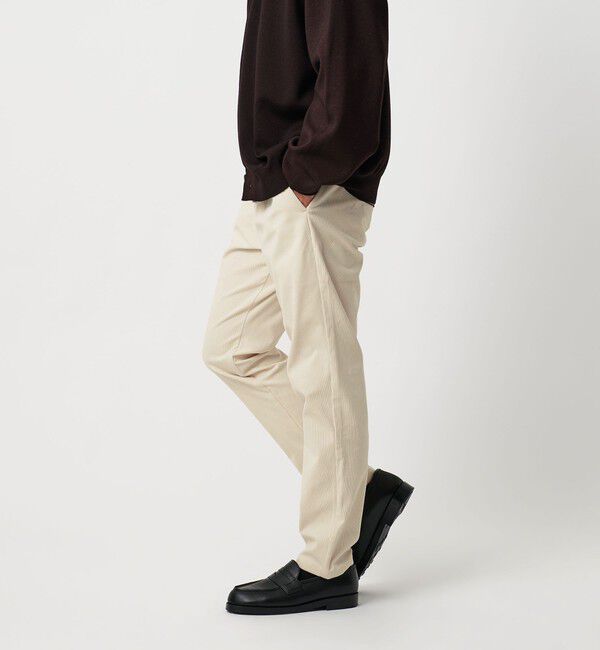 BEAUTY&YOUTH UNITED ARROWS「トリコット コーデュロイ 1プリーツ イージーパンツ NO.5 ストレッチ」|チノ|