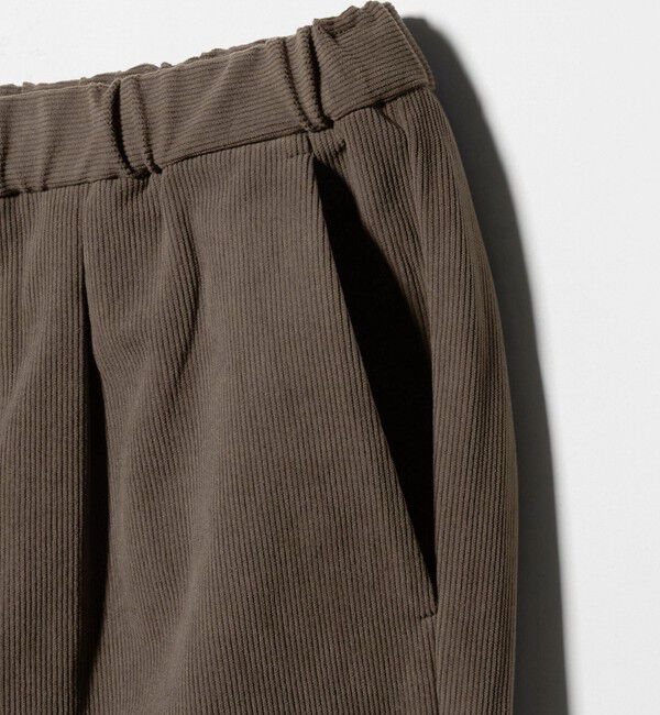 BEAUTY&YOUTH UNITED ARROWS「トリコット コーデュロイ 1プリーツ イージーパンツ NO.5 ストレッチ」|チノ|