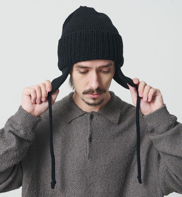 BEAUTY&YOUTH UNITED ARROWS「＜Racal＞イヤー ニット ワッチ キャップ」|ニット帽|BLACK
