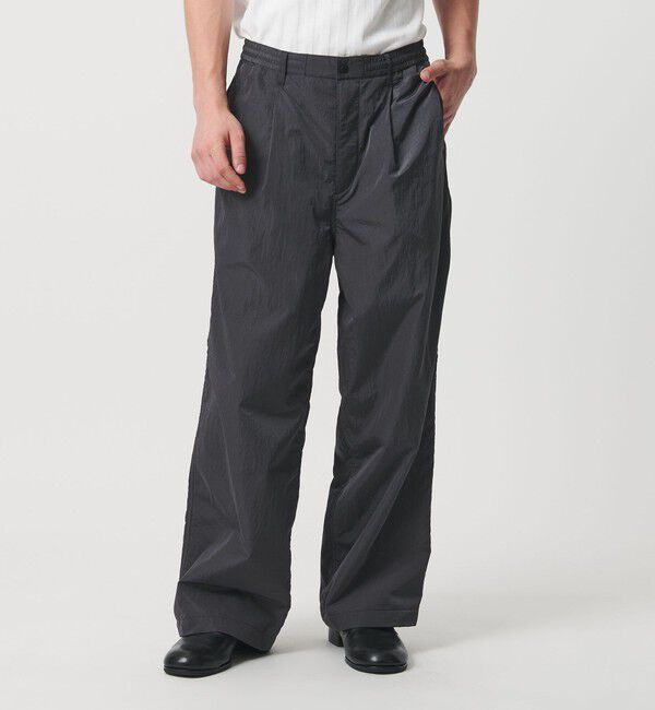 MONKEY TIME「バックブラッシュド タフタ イージー パンツ」|チノ|