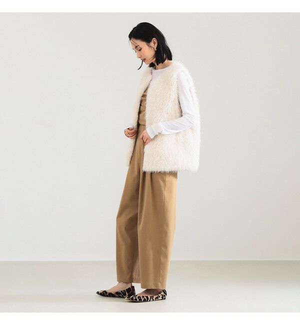 Demi-Luxe BEAMS 「ウェイビー フェイクファー ジレ」|ダウン|