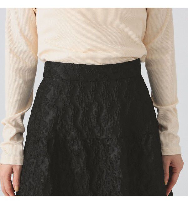 Ray BEAMS 「フラワー ジャカード フレア スカート」|スカート|