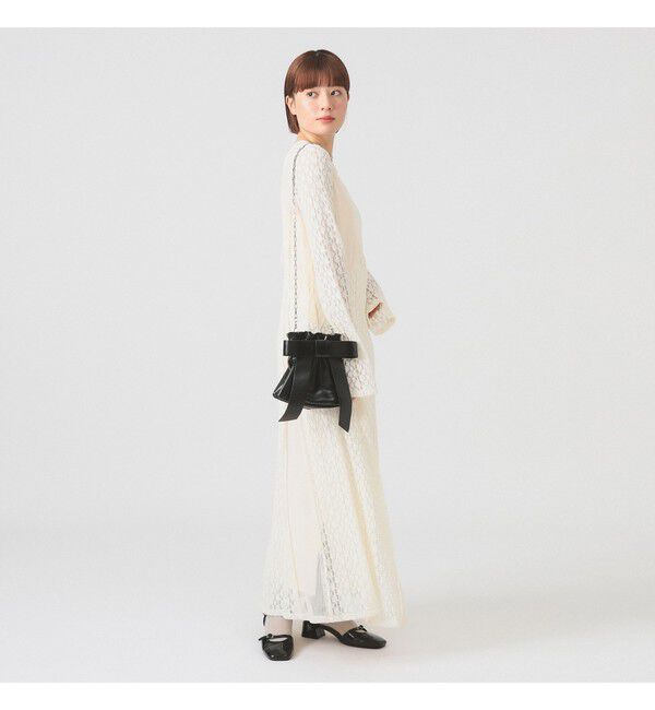 Ray BEAMS 「レース キリカエ メッシュ ワンピース」|ワンピース|