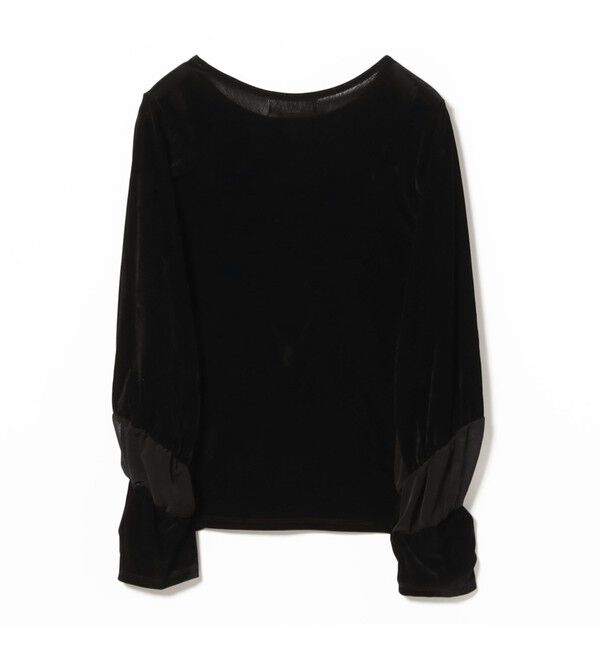 Ray BEAMS 「RBS / ベロア ライン ギャザー Tシャツ」|Tシャツ・カットソー|