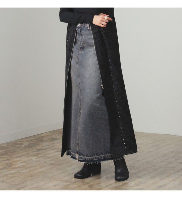 Ray BEAMS 「デニム サイド スタッズ スカート」|スカート|