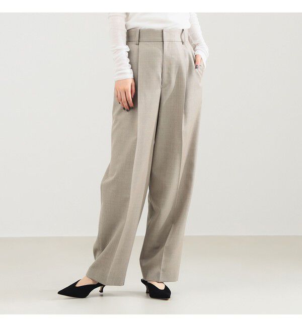 Demi-Luxe BEAMS 「ツイル テーパード パンツ」|チノ|BEIGE