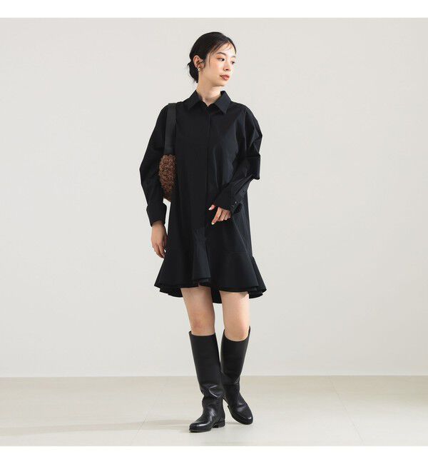Demi-Luxe BEAMS 「フリルヘム シャツ ワンピース」|ワンピース|