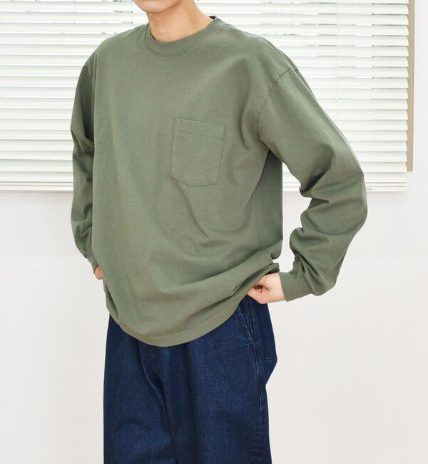 SHIPS any「【SHIPS any別注】LA APPAREL: 8.5oz 長袖 Tシャツ 23SS◇」|Tシャツ・カットソー|オリーブ