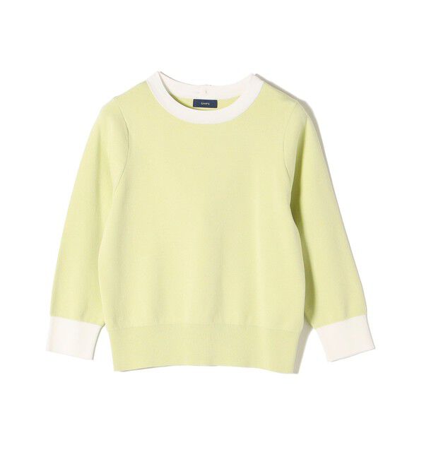 SHIPS for women「〈手洗い可能〉コットン 配色 バックボタン プルオーバー◇」|ニット・セーター|