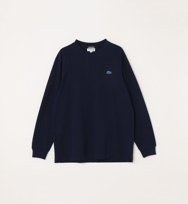 SHIPS any「【SHIPS any別注】LACOSTE: ワンポイント ピケ クルーネック Tシャツ (ロンT)◇」|Tシャツ・カットソー|
