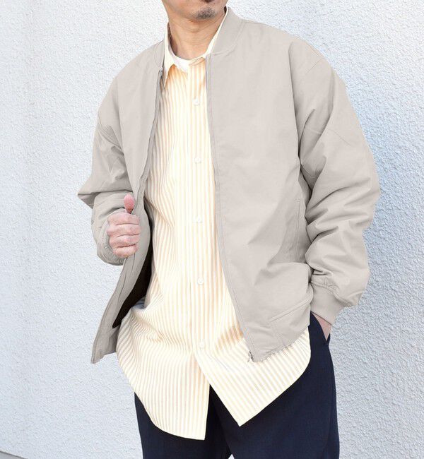 SHIPS any「SHIPS any: カルゼ 中綿 リブ ブルゾン」|ブルゾン・スタジャン|