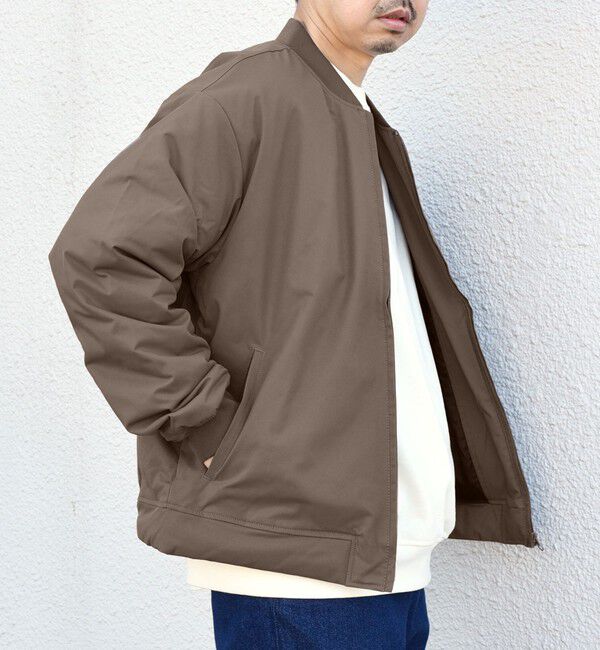 SHIPS any「SHIPS any: カルゼ 中綿 リブ ブルゾン」|ブルゾン・スタジャン|ブラウン