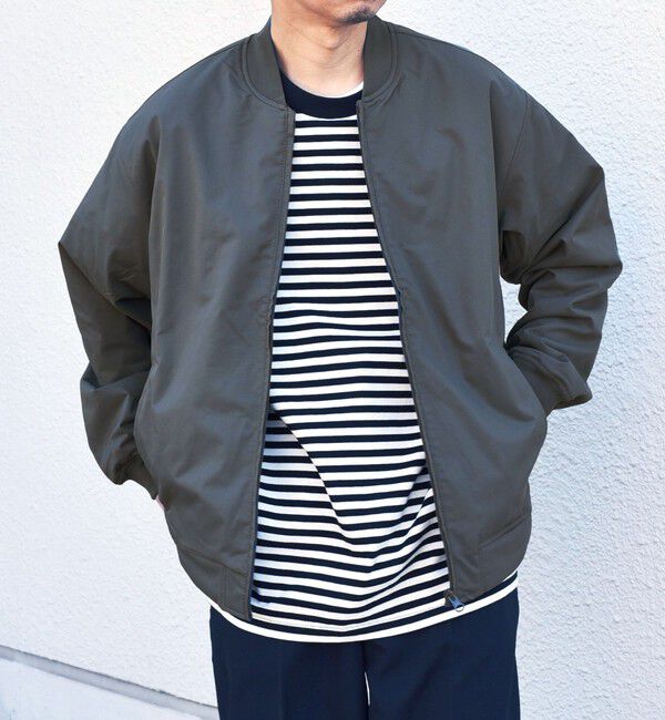 SHIPS any「SHIPS any: カルゼ 中綿 リブ ブルゾン」|ブルゾン・スタジャン|
