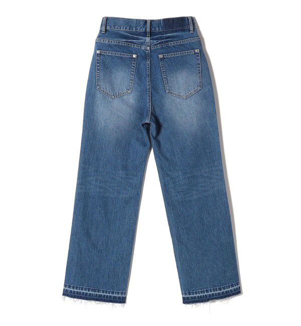 SHIPS for women「〈洗濯機可能〉サイド スリット ストレート デニム」|デニム|