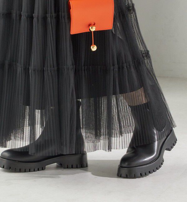 SHIPS for women「HAMON:ショート ニット ブーツ（晴雨兼用）」|ショートブーツ|