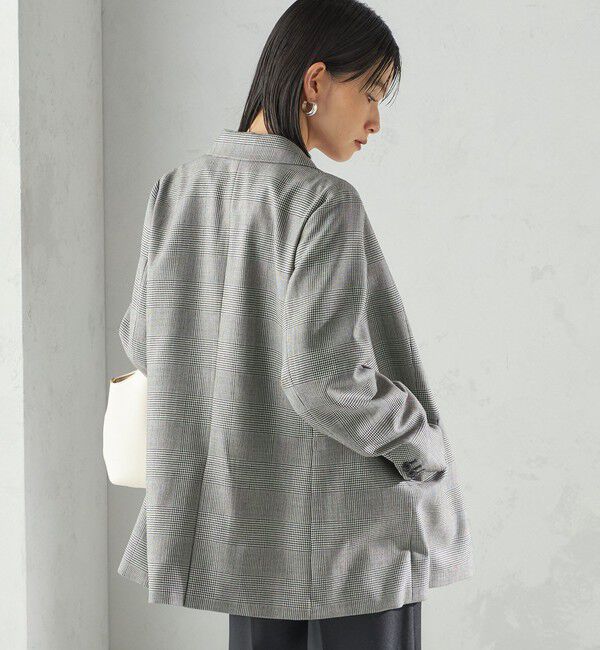 SHIPS for women「〈手洗い可能〉ウォッシャブル ウール チェック ダブル ジャケット」|テーラードジャケット|