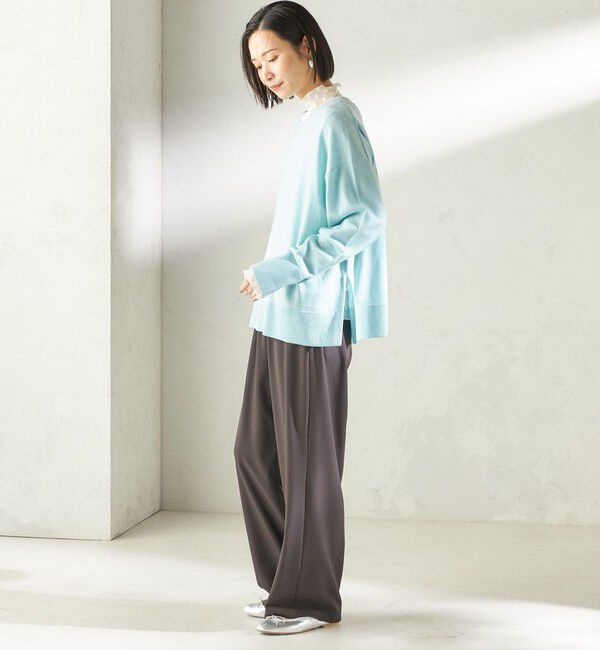 SHIPS for women「〈手洗い可能〉14G ウォッシャブル クルーネック ニット プルオーバー」|ニット・セーター|