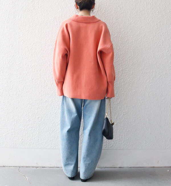 SHIPS any「SHIPS any:〈手洗い可能〉モールヤーン スキッパー ポロ ニット プルオーバー」|ニット・セーター|