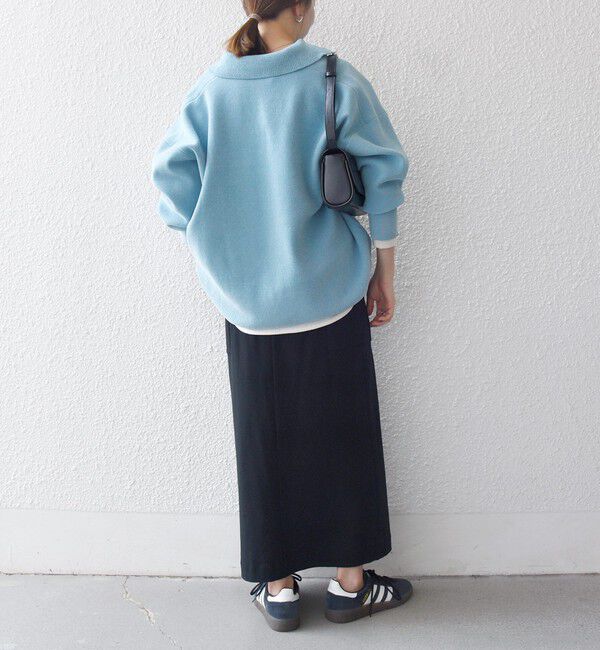 SHIPS any「SHIPS any:〈手洗い可能〉モールヤーン スキッパー ポロ ニット プルオーバー」|ニット・セーター|