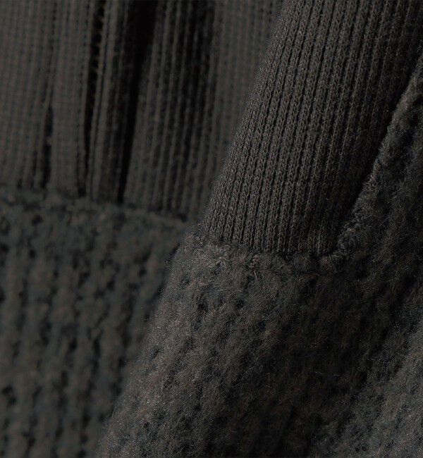 SHIPS any「SHIPS any:〈手洗い可能〉起毛 ワッフル ハーフジップ フーディー プルオーバー」|Tシャツ・カットソー|