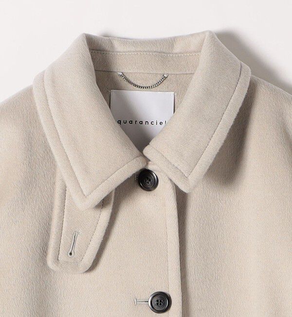 quaranciel「quaranciel: PURE WOOL スタンド & ステンカラー ロング コート」|ステンカラーコート|