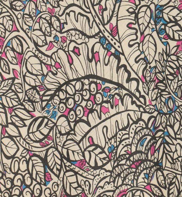 SOULEIADO「リネンプリント ナローマキシスカート」|タイト|