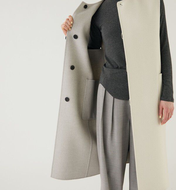 GALERIE VIE「ウールダブルフェイス カラーレスジレ」|ダウンベスト・ベスト|