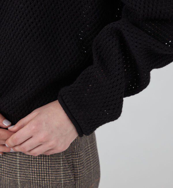 MACPHEE「【WEB・一部店舗限定】ウールメッシュ ポロプルオーバー」|ニット・セーター|
