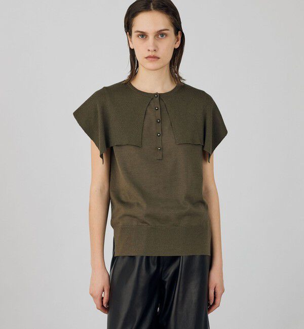 DES PRES「ウーステッドウール ケーププルオーバー」|ニット・セーター|