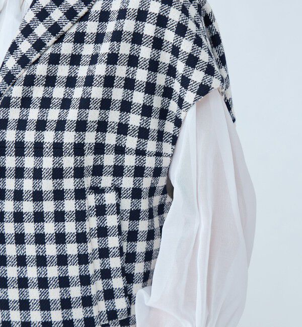 TOMORROWLAND collection「タムタムギンガム ノッチドカラージレ」|ベスト・ジレ|